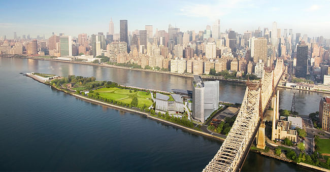 An aerial of the new building, which will be the first high-rise building built according to Passive House standards.