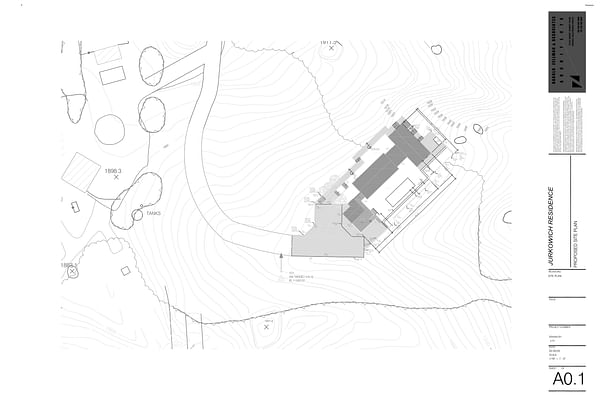 Jurkowich Residence Sheet A0.1 - Site Plan