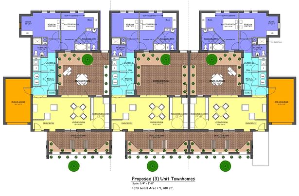 (3) unit floor plan