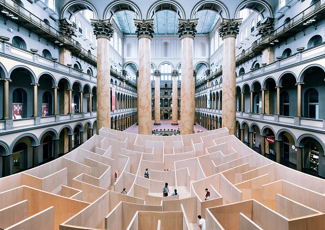 The BIG Maze installation that was at the Museum's Great Hall this past summer. Photo by Kevin Allen.