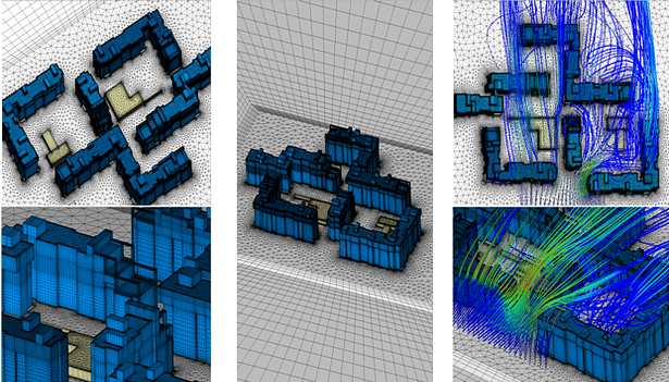 Surface Mesh and CFD analysis outputs.