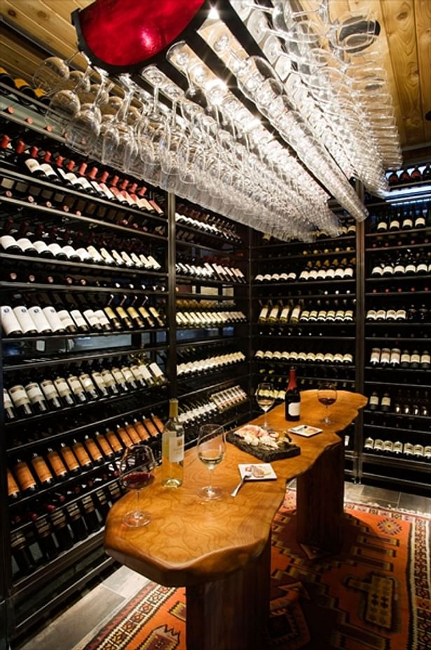 Wine Room and Chandelier