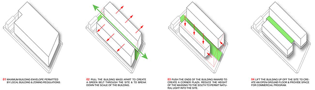 Building massing diagram (Image: Samuel Pitnick)