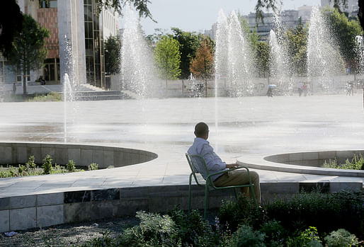 Renovation of Skanderbeg Square, Tirana, Albania, 2017. Project author: 51N4E. Photo via 2018 European Prize for Urban Public Space.