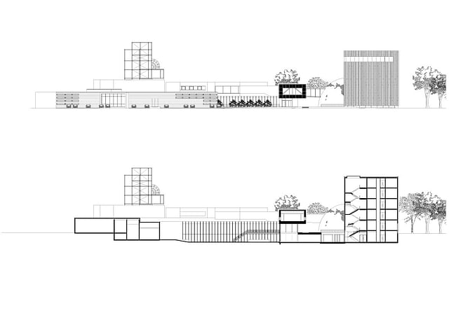 Facade + section. Image courtesy of Shift Architecture Urbanism. 