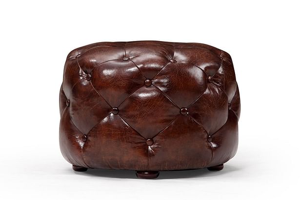 Chesterfield Leather Ottoman - Rose and Moore