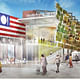 Biber Architects' architectural design for the USA Pavilion. © Biber Architect