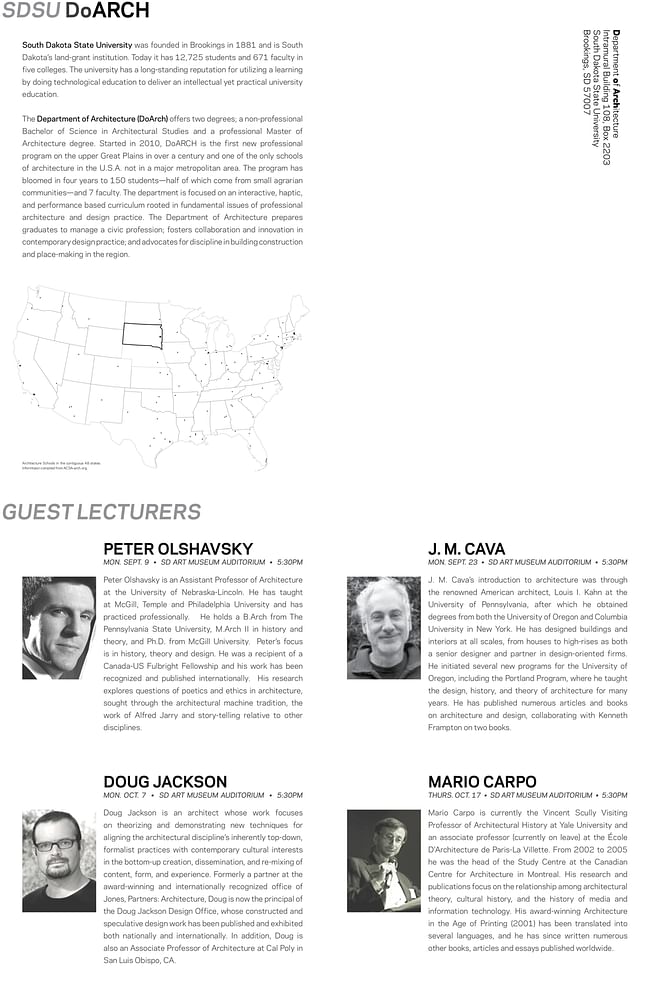 Guest lecturers for SDSU's Fall '13 lecture series. Image courtesy of SDSU.