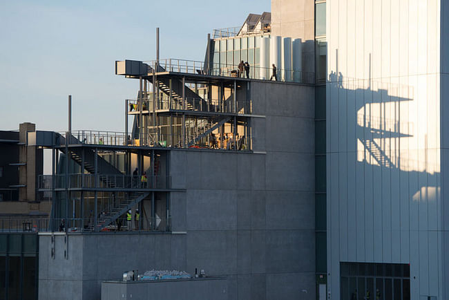Exterior staircases during construction in Dec. 2014. Credit: Credit: Timothy Schenck via the Whitney Museum of American Art