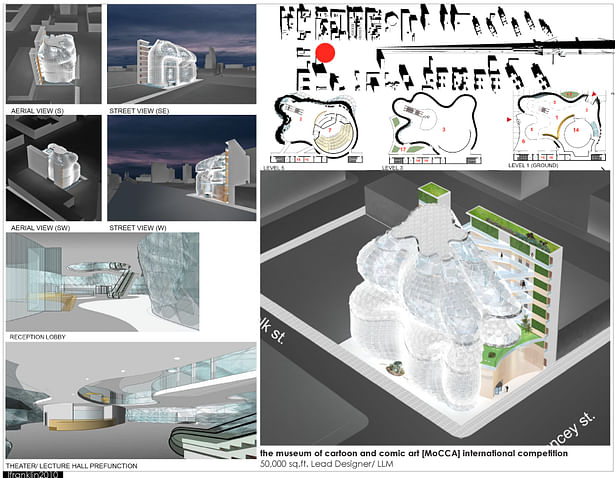 the museum of cartoon and comic art [MoCCA] international competition 50,000 sq.ft. Lead Designer/ LLM