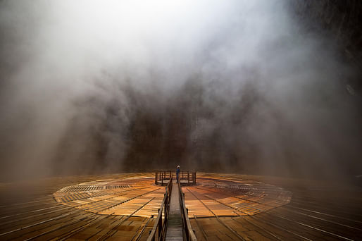 Interiors: Inside the Tower, Geothermal Power Plant in Monterotondo Marittimo, Tuscany, Italy. Photographer: Fabio Sartori