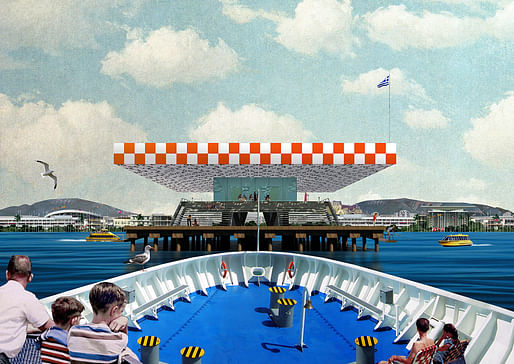 Frontal sea view of Faliro Pier Athens (Image: Point Supreme Architects)