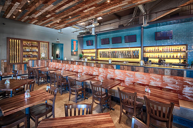 authentic | brand centric restaurant design. vibrant interior finishes with modern industrial styling. 4,873 sq ft