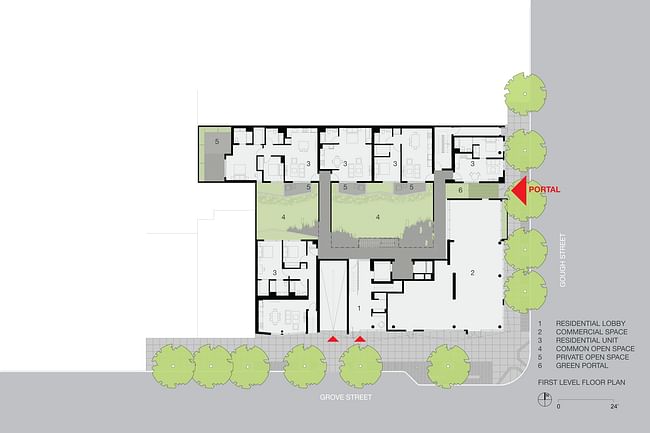 First floor plan. Image courtesy of Fougeron Architecture