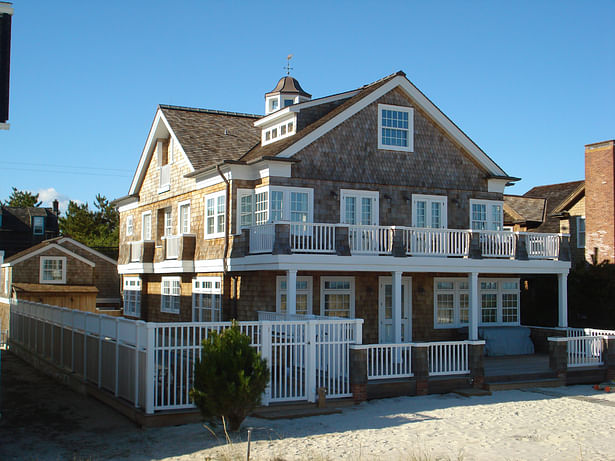 East elevation facing the beach.
