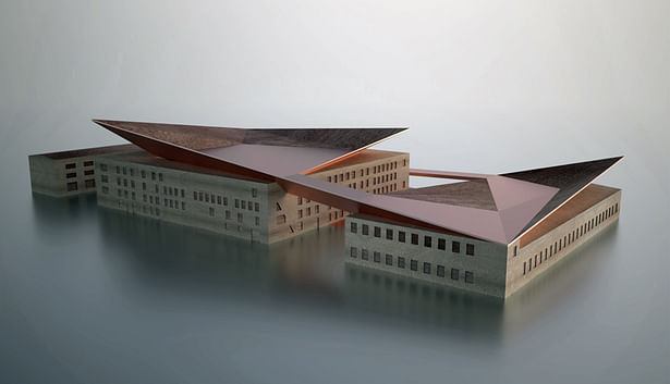 AQSO arquitectos office. Industrial museum. Model