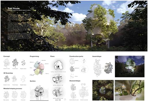 Honorable Mention project Tree House by Dena Khaksar & Mohammad H Rajabi (Netherlands). Image courtesy Volume Zero