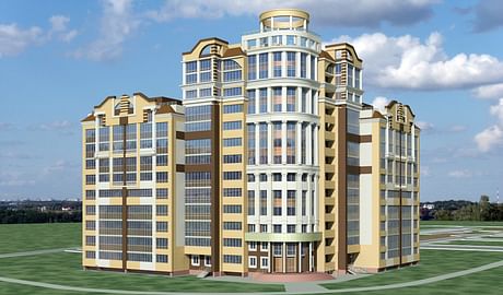 Residential building N18 Saransk Russia (option facade of brick)