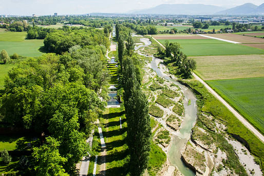 Renaturation of the River Aire in Geneva by Superpositions Group & Atelier Descombes Rampini.