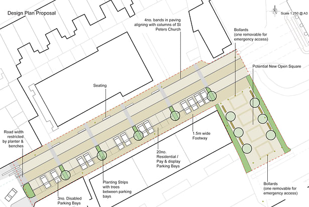 Davis Landscape Architecture - Liverpool Grove London Public Realm Landscape Feasibility Study Plan