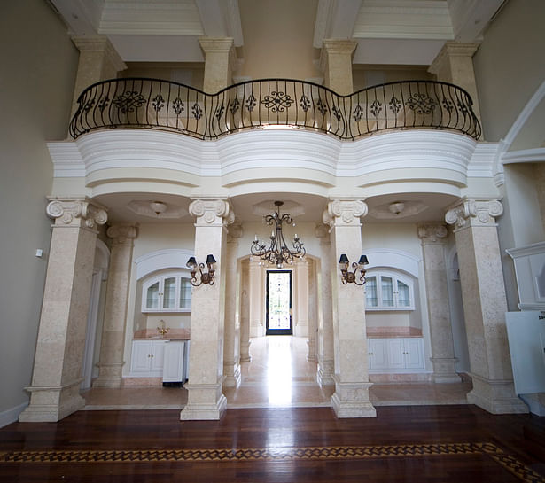 Bridge overlook into Family Room