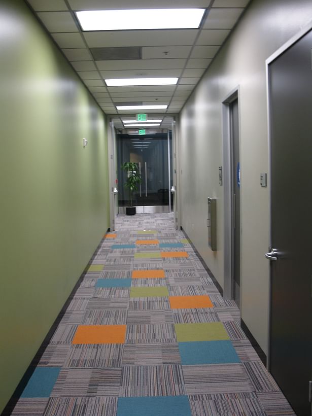 Hallway leading to Fitness Center.