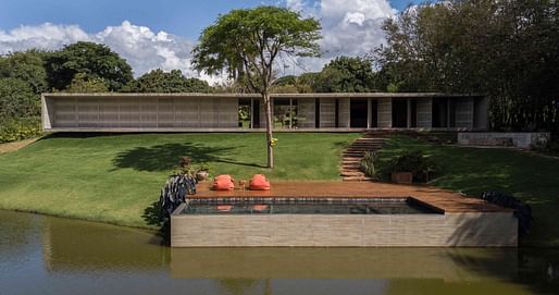 Winner in the Architecture, Houses category at the 2023 AZ Awards: Lake House by mf+arquitetos. The 2024 edition is now welcoming submissions (details below). Photo: Felipe Araújo. 