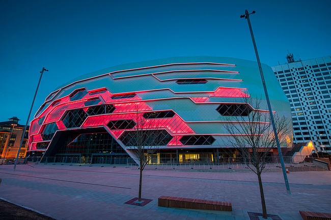 Award for Sports and Leisure Structures: First Direct Arena , Leeds, UK ; Structural Designer: Arup; Image courtesy of Structural Awards 2013.