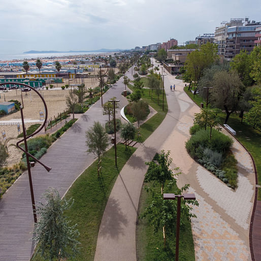 Sea Park in Rímini, Italy, by Benedetta Tagliabue - EMBT Architects. Image: © EMBT - Miralles Tagliabue 