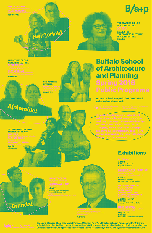 Poster courtesy of the University at Buffalo, School of Architecture and Planning.