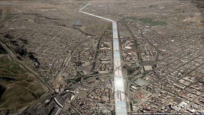 A river runs through it: the proposed new Tijuana river. Rendering: Generica.