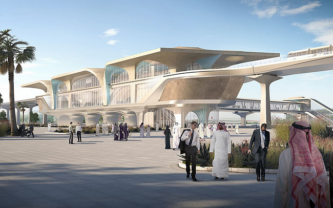UNStudio reveals latest designs for the new Doha Metro Network in Qatar. Image courtesy of UNStudio.