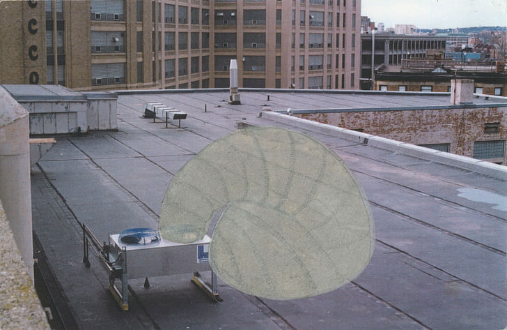 A concept image illustrating the paraSITE's attachment to an HVAC unit. Image: Michael Rakowitz