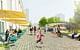Station Plaza transforms the perimeter of the station into a vibrant civic space. Image © SOM