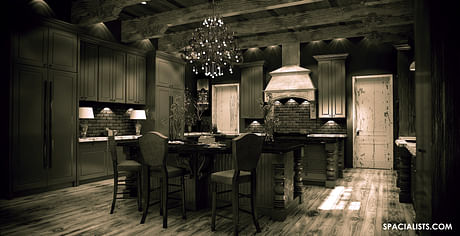 Traditional Kitchen 3d Rendering and Design. www.spacialists.com