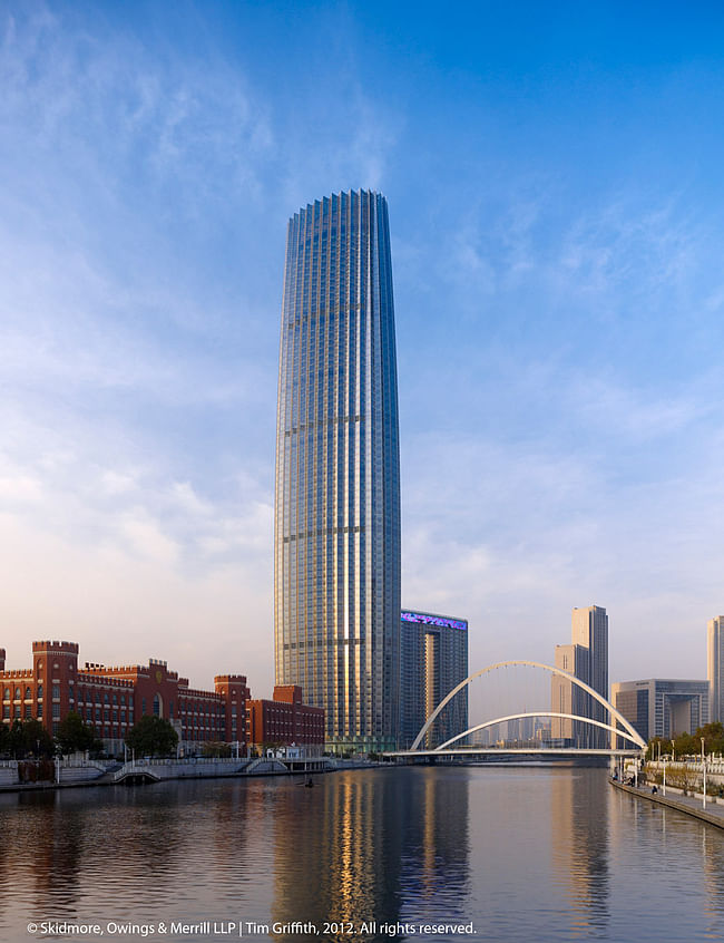 10th Place: Tianjin Global Financial Center, Tianjin, 336.9 m, 72 floors (Copyright: Tim Griffith / SOM)