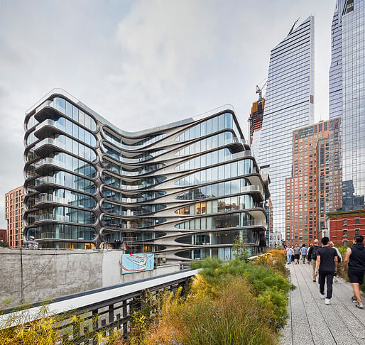 Split levels, so hot right now: 520 West 28th Street is ZHA's first project in New York City. © Hufton+Crow