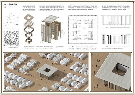 Honorable Mention 4 – Paper Pavilion by Antar Ghazoul (United Kingdom) 