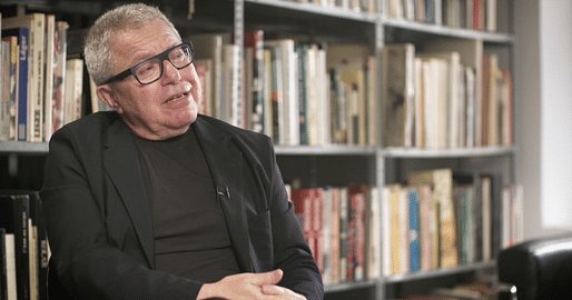 A screenshot of Daniel Libeskind from his 'Tribute to New York.'