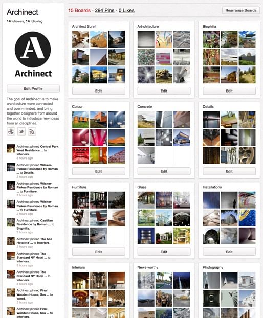 Archinect's Pinterest Boards