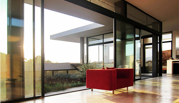 living spaces are organized around a main courtyard