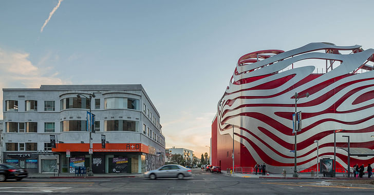 The Petersen Automotive Museum in Los Angeles, California. Image courtesy of Bill Zahner.
