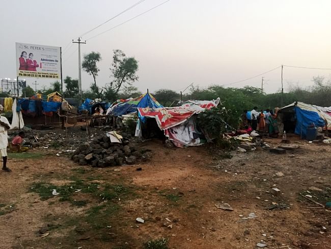 Informal settlement in Hyderabad, India. Photograph courtesy of Subhash Chennuri (report co-author).