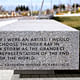 Poetry etched in granite seating bench