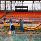 Removal of yellow chairs at Bush Stadium. Image courtesy of PUP.