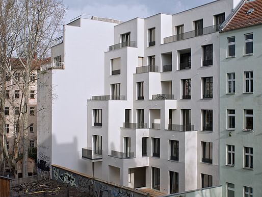 Niederbarnimstrasse Apartment Building in Berlin designed by Trutz von Stuckrad Penner, a Best Architects 18 competition winner. Photo: Andrew Alberts.