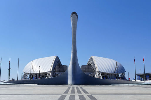 Fisht Stadium in Sochi, Russia, which was used in the 2018 FIFA World Cup. Photo: Maxence Peniguet/<a href="https://www.flickr.com/photos/maxxp/42080267825/">Flickr</a>.