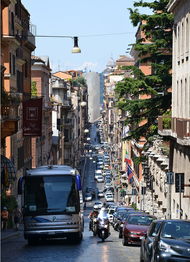 View from Via Sistina at Via Quattro Fontane