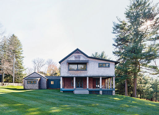 Calluna Farms, the shingle-style farmhouse purchased by Johnson in 1981 to serve as Whitney’s residence. Dean Kaufman