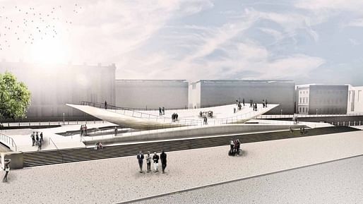 The "Citizens in Motion" Monument to Freedom and Unity by Milla & Partner is slated for inauguration on November 9, 2019. Image via milla.de.
